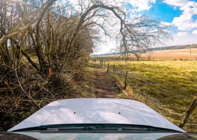 Paysage de Marche en Famenne vu du 4x4